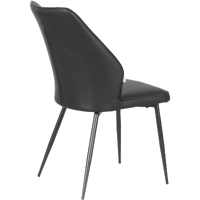 Carmen Трапезен стол laredo y силиконова кожа - черен 60 (b3532142)