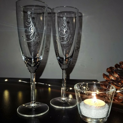 Swarovski Elements Sklenice na sekt Celebration 2 x 210 ml