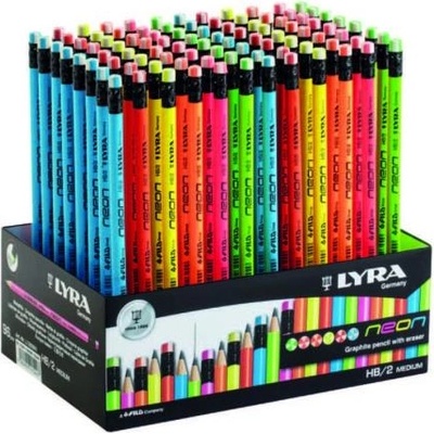 LYRA Neon дисплей чернографитни моливи с гума, (10907203)