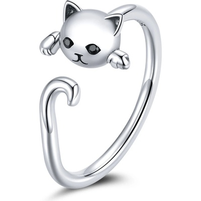 Olivie Stříbrný prsten Kočka 5147