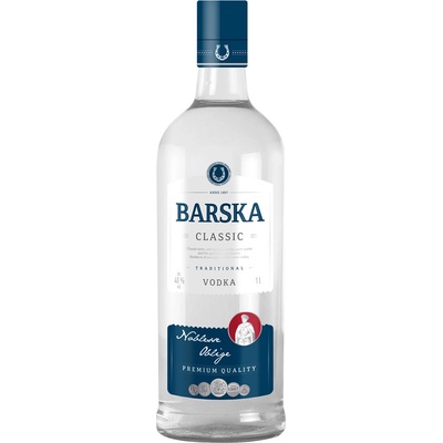Barska Classic Vodka 40% 1 l (čistá fľaša)