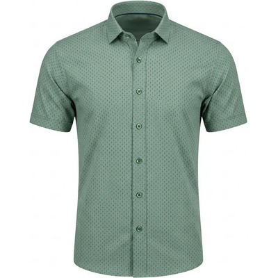 Ego Man pánská košile krátký rukáv regular fit EKR-248-2 zelená