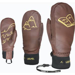 Level Дамски скиорски ръкавици Level Ivory Mitt brown