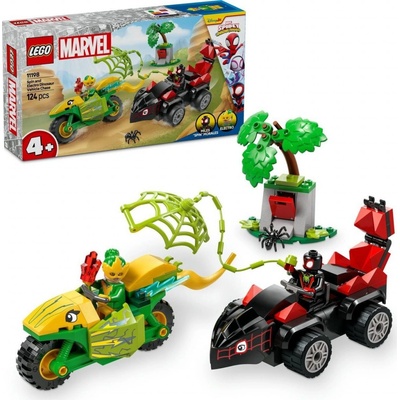LEGO® Marvel Spidey a jeho fantastickí priatelia 11198 Spin, Electro a naháňačka s dinosaurím vozidlom