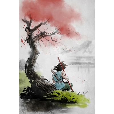 Plagát, Obraz - Warrior under the tree, 26.7 × 40 cm