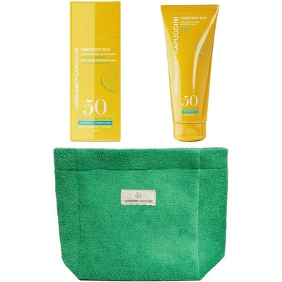 Germaine de Capuccini Комплект Love Sun - Флуид за лице и Мляко за тяло, 2 х 50 ml + Несесер