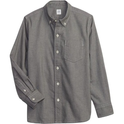 Gap Brushed Oxford chlapecká košile šedá – Zboží Mobilmania