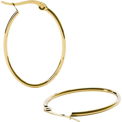 Furiosa Elegantné pozlátené kruhy Loop Hoop SE-LOOPHOOP-G