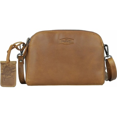 Dámská kožená crossbody kabelka Sparwell Petra koňak