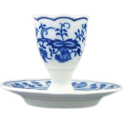 Český Porcelán Dubí Cibulák kalíšok na vajcia s podstavcom 10cm Originálny