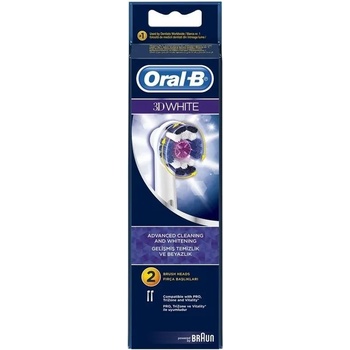 Oral-B ОРАЛ Б НАКРАЙНИК ЗА ЕЛЕКТРИЧЕСКА ЧЕТКА 3d white 2 БРОЯ /braun oral b refil vitality 3d white 2tem