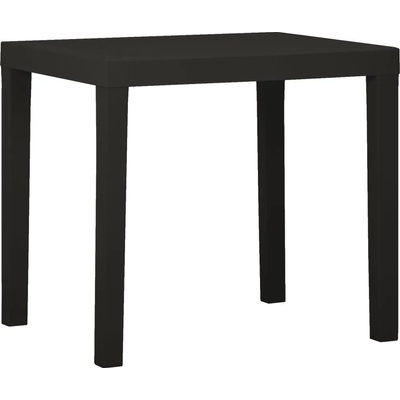 vidaXL Градинска маса, антрацит, 79x65x72 см, пластмаса (315845)