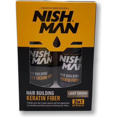 Nishman Hair Building Keratin Fiber svetlo hnedá vlasové vlákna 21 g