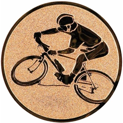 Horská cyklistika: Hliníkový emblém na trofej Ø 50 mm bronzová