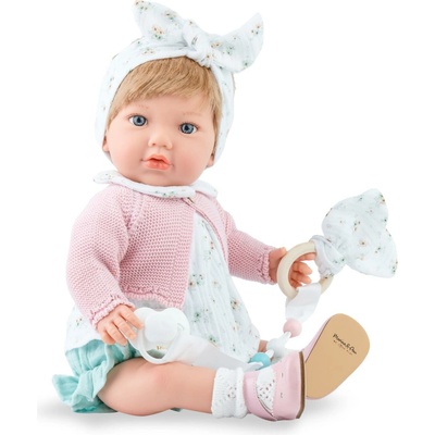 Marina & Pau Reborn miminko Alina v pleteném růžovém svetříku Alina Petite Fleur Newborn 45 cm