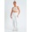 Missy Empire Дънки Missy Empire Denim Straight Leg Split Detail Jeans - White