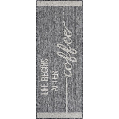 Hanse Home Collection Cucina Life Begins After Coffee 105627 Grey Cream Šedá