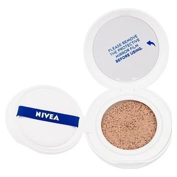 Nivea Cellular Expert Finish 3in1 Care Cushion SPF15 pečující make-up v houbičce 3 v 1 15 g 01 hell