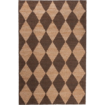 Flair Rugs Кафяв/естествен ръчно изработен килим със смес от юта 120x170 cm Effie Diamond - Flair Rugs (503119380189)