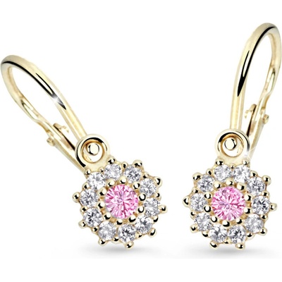 Cutie Jewellery Detské zlaté náušnice C2749Z Ružová