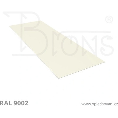 Brons Rovinný plech 700 x 2000 mm šedobílá