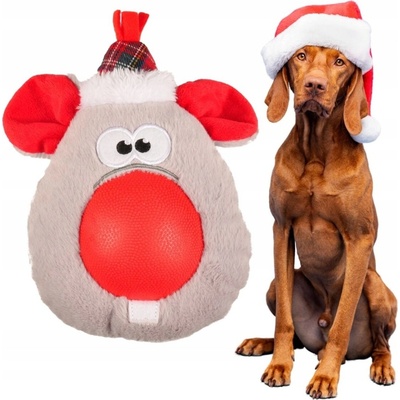 Flamingo Vánoční plyšová hlava gumový nos 21 cm