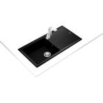 Teka Stone 60 L-TG ЧЕРНА Гранитна мивка, обръщаема, за шкаф 60 см (М.1020.ЧЕ) Мивка за вграждане
