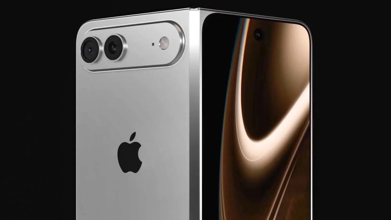 A hamarosan megjelenő iPhone Fold (Ultra) hátuljának renderelése A hamarosan megjelenő iPhone Fold (Ultra) hátuljának renderelése