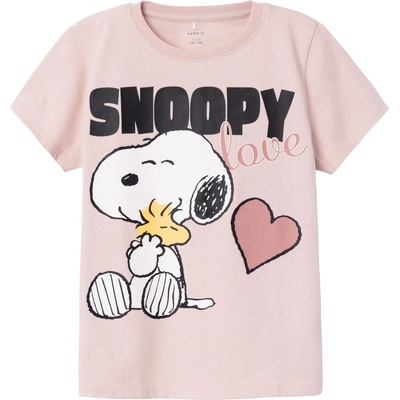 NAME IT Тениска 'Nanni Snoopy' розово, размер 98