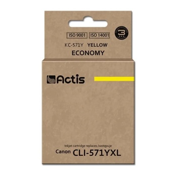 Actis Мастило Actis KC-571Y (заместител за Canon CLI-571Y, стандартно, 12 ml, жълто) (KC-571Y)