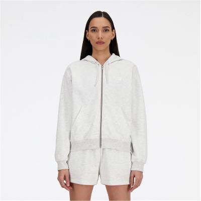 New Balance Суичър New Balance Women's French Terry Full-Zip Hoodie - Grey Marl