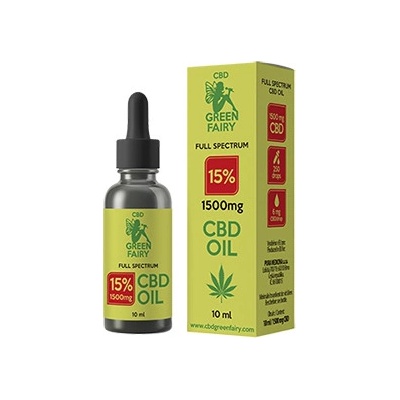 Green Fairy CBD olej full spectrum 15% 1500 mg 10 ml 5 ks