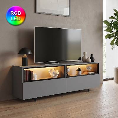 TopMebel Легло Nival от плат с място за съхранение в антрацитен цвят 160x200см