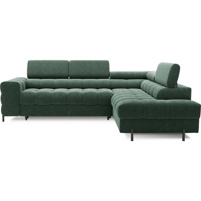 Eltap Зелен разтегателен ъглов диван с място за съхранение от букле (десен ъгъл L форма) Ferucce - ELTAP (CO-FER-RT-35AMO)