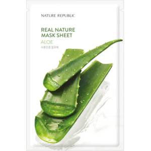 Nature republic Real Nature Aloe Sheet Mask - Хидратираща маска за лице с алое вера 1бр/23мл