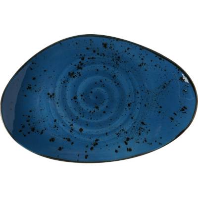 FINE DINE Deska v organickém tvaru350x210 mm, modrá Iris