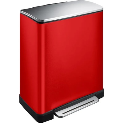 EKO-Europe Кош за разделно събиране на отпадъци EKO E-CUBE с педал (28 + 18 л) - червен (EKO 926846 - Red)