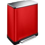 EKO-Europe Кош за разделно събиране на отпадъци EKO E-CUBE с педал (28 + 18 л) - червен (EKO 926846 - Red)