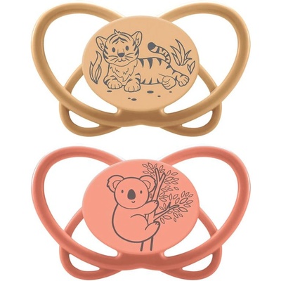 NIP Бебешка залъгалка NIP Green - My Butterfly, 5-18 м, 2 броя, тигър/коала (4000821426894)