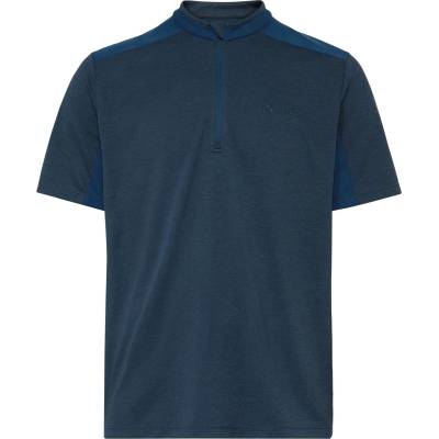 Vaude Мъжка фланелка с къс ръкав за колоездене Vaude Tamaro Half Zip Shirt IV Cycling jersey - Dark Sea Uni - размер 3XL (056-3633-0616)