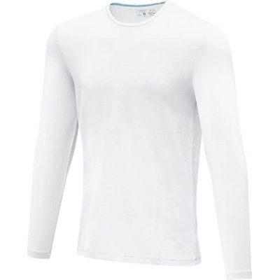 Pánské triko Ponoka s dlouhým rukávem organická bavlna bílá