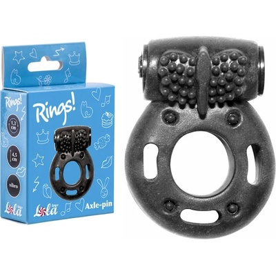Пенис ринг с вибрация, двойна наслада - Erection Ring Axle Black (0114-82LOLA)