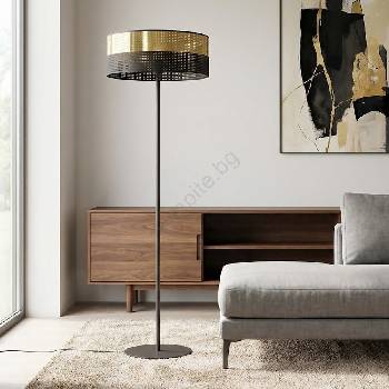 Emibig Подова лампа LUX 1xE27/15W/230V черна/златна (EB0324)