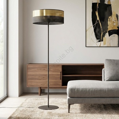 Emibig Подова лампа LUX 1xE27/15W/230V черна/златна (EB0324)