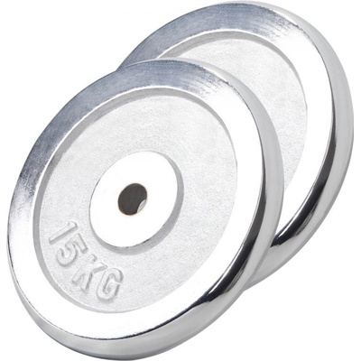 Gorilla Sports chrómované kotúče 2 x 15 kg 330 mm