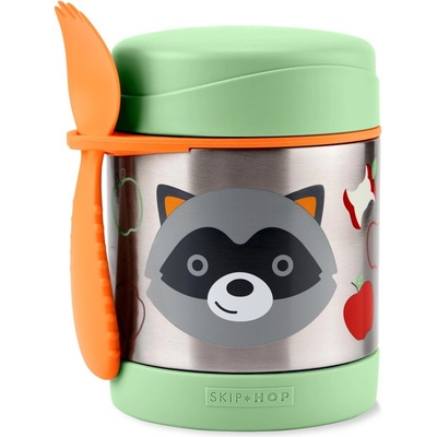 SKIP HOP Zoo Termoska na jedlo s lyžičko vidličkou Mýval 325 ml 3r