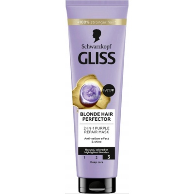 Schwarzkopf Gliss Blonde Hair Perfector regeneračná maska na vlasy pre zosvetlené alebo melírované vlasy 150 ml