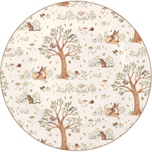 Isabelle Rose Porcelánový biely dezertný tanier FOREST FRIENDS s rozkošným motívom zvieratiek s priemerom 19 cm 37846