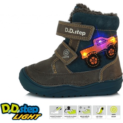 D.D.Step zimné BLIKAJÚCE topánky s kožuškom TRUCK