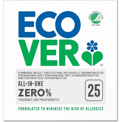 Ecover ZERO Tablety do myčky na nádobí All-in-One 500 g 25 ks